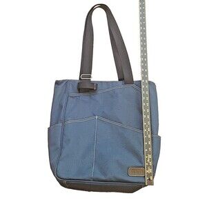 MaggieMather Tennis Tote Bag Blue Pink Zebra Animal Print VGUC MM